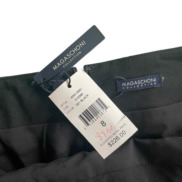 NWT Magaschoni black pencil‎ skirt WITH POCKETS sz 8 - Picture 3 of 4